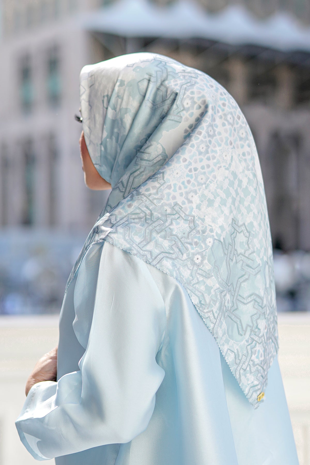 Haramain Series Satin Square - Sky