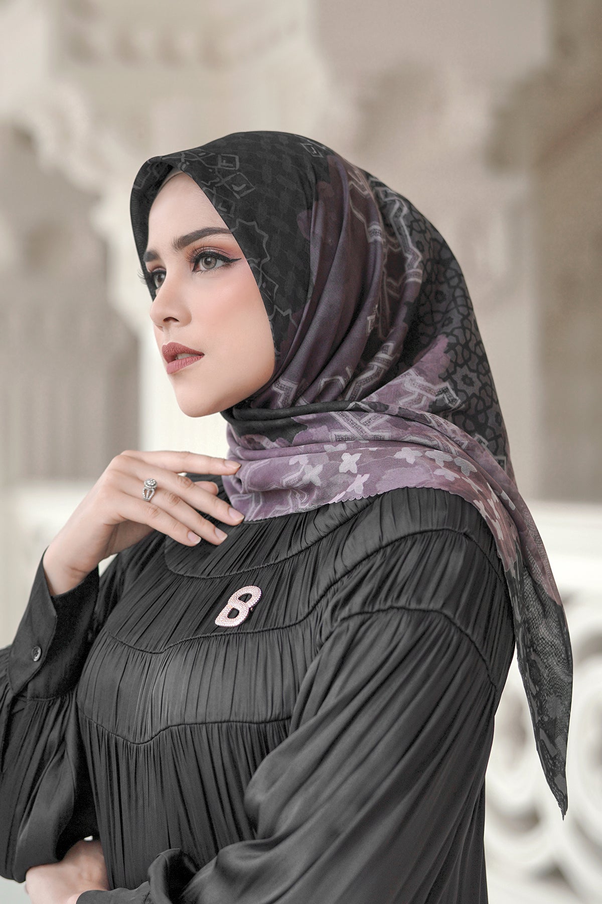 Haramain Series Voal Square - Black