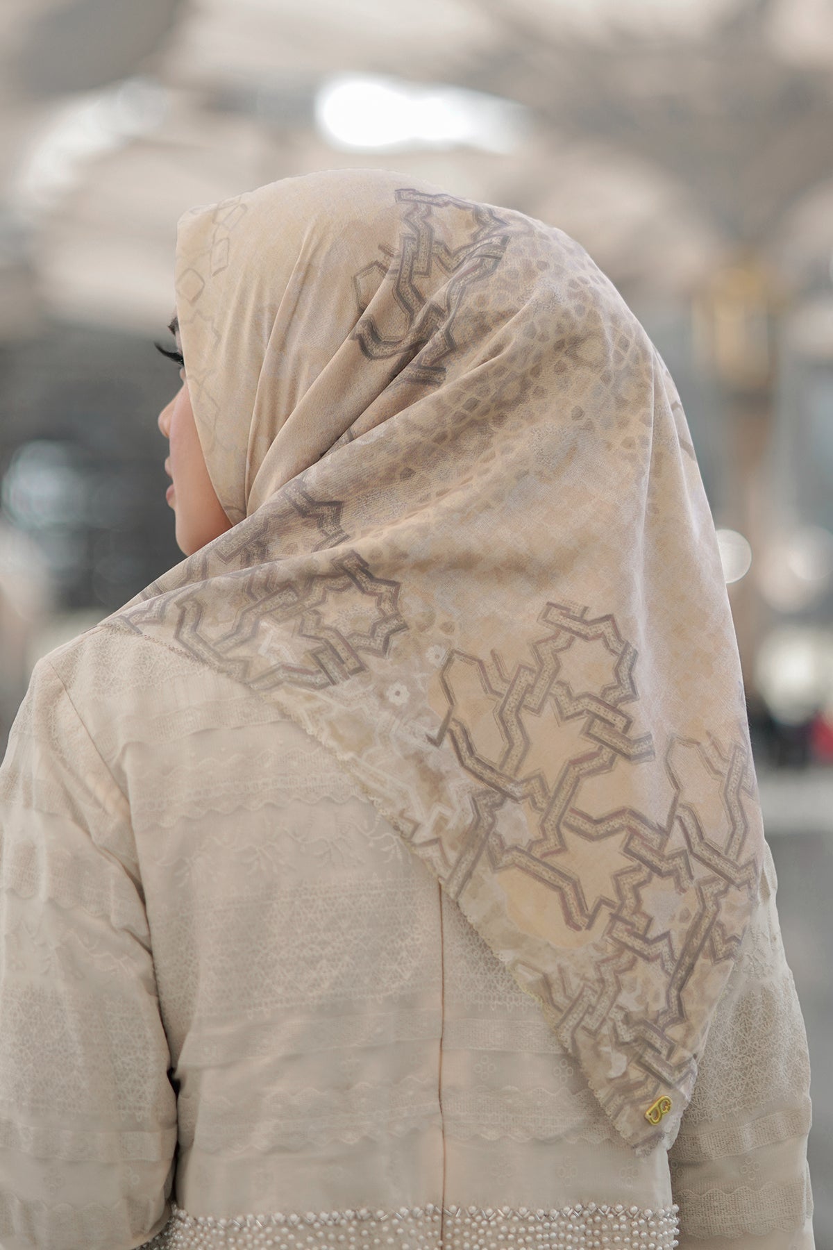 Haramain Series Voal Square - Cornsilk