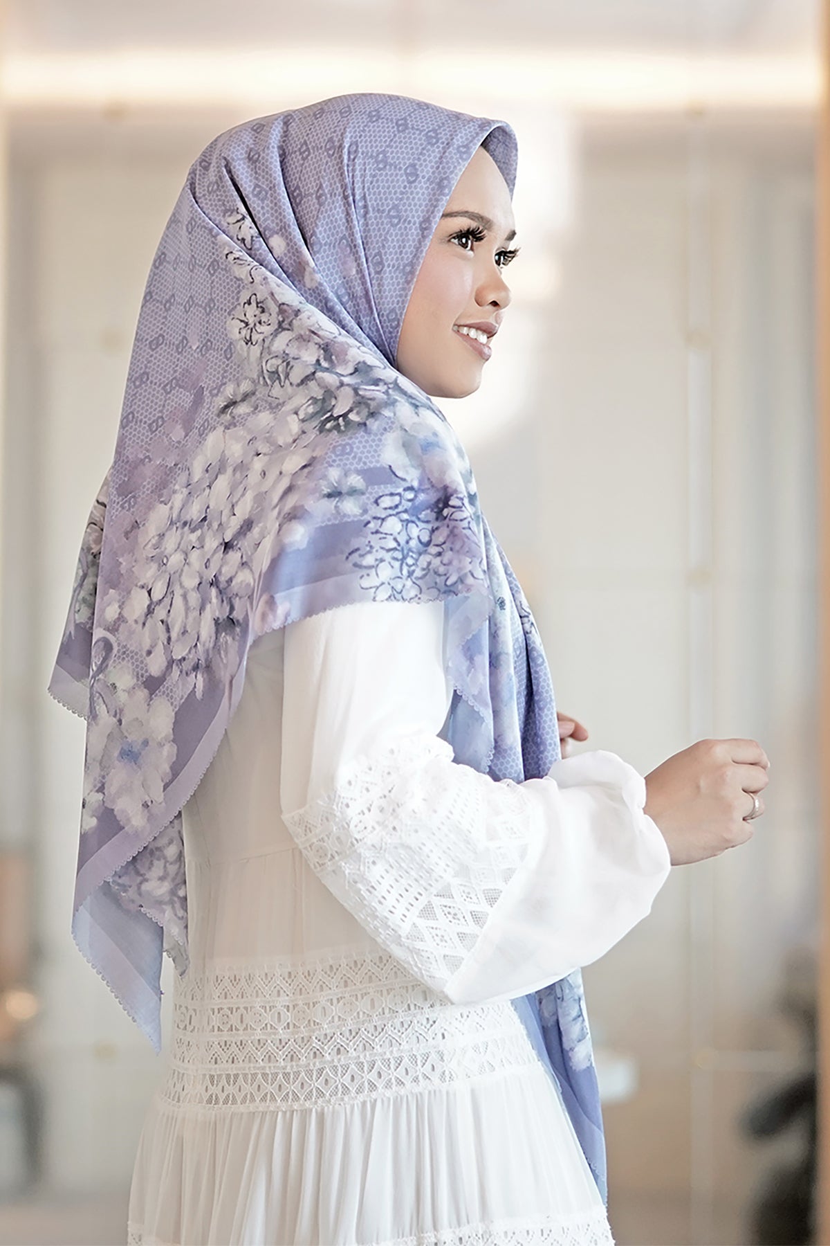 Hydrangea Voal Square XL - Violet