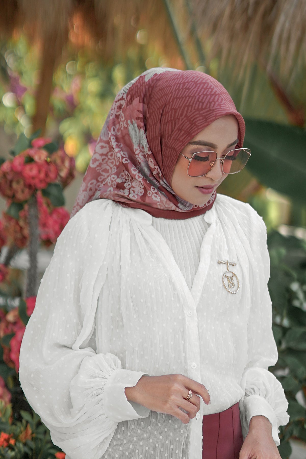 Les Amities Reborn Voal Square - Cherry