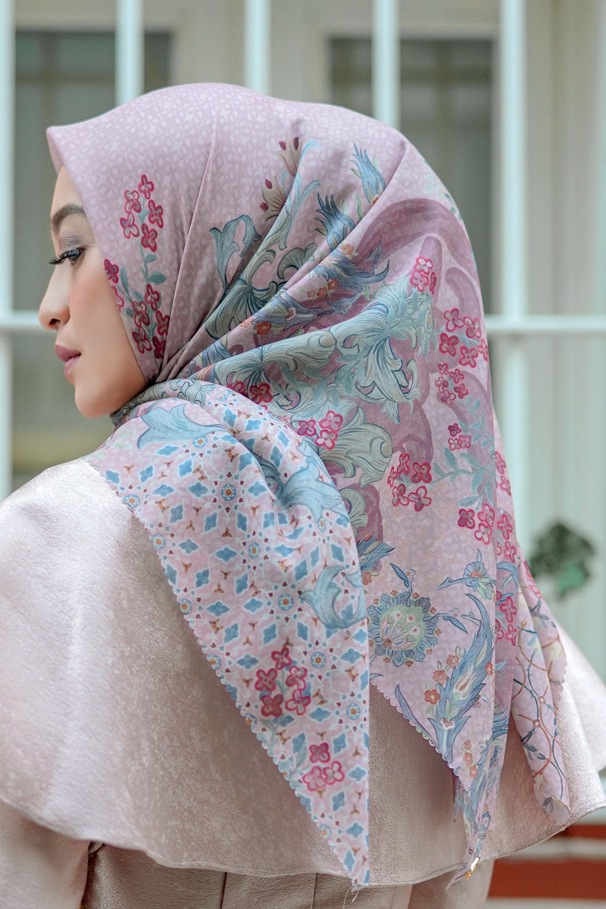 The Topkapi Voal Square - Rosewater