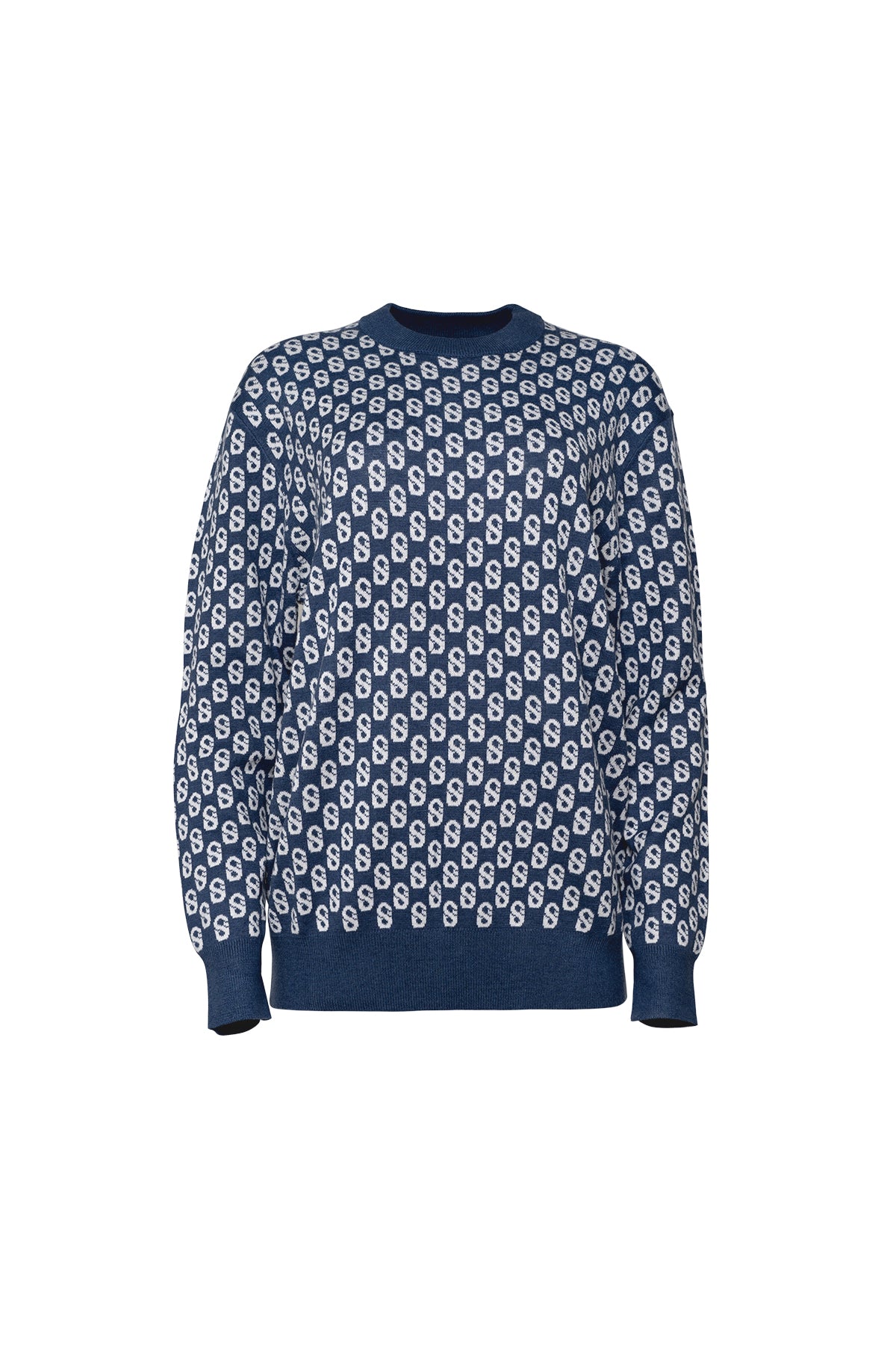 Everyday Monogram Sweater - Atlantic Blue – Buttonscarves Malaysia