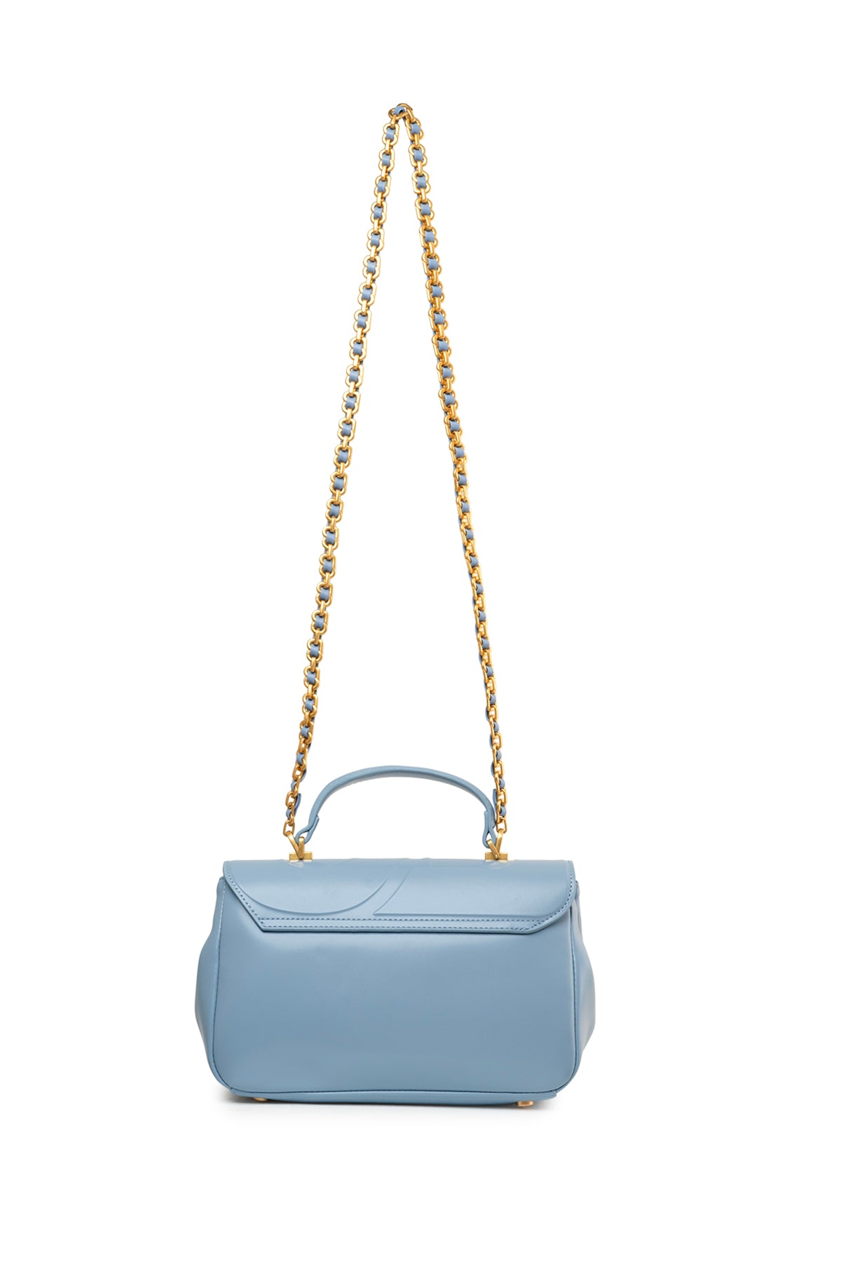 Alma Flap Bag Smooth Finish Medium - Dusty Blue