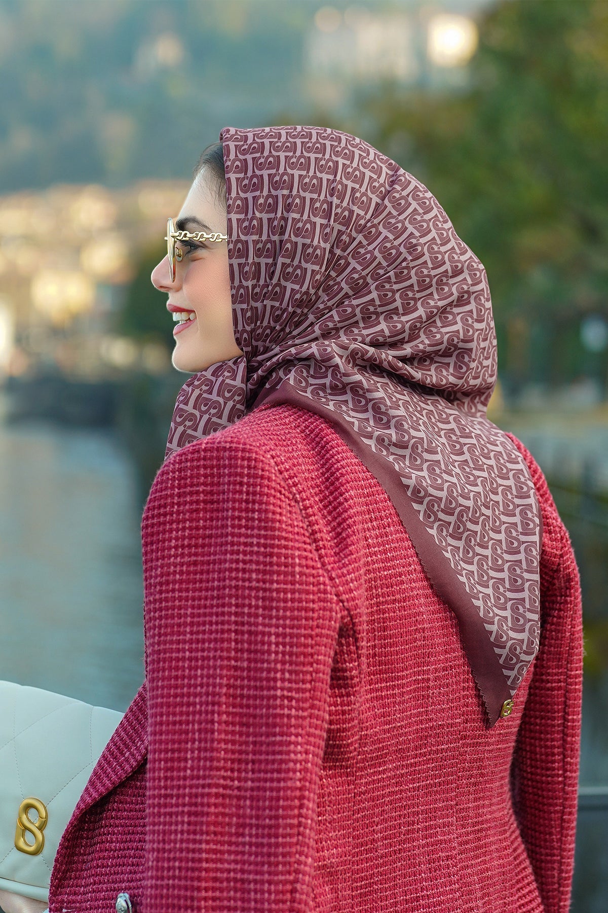 Bimu Voile Square - Red Velvet