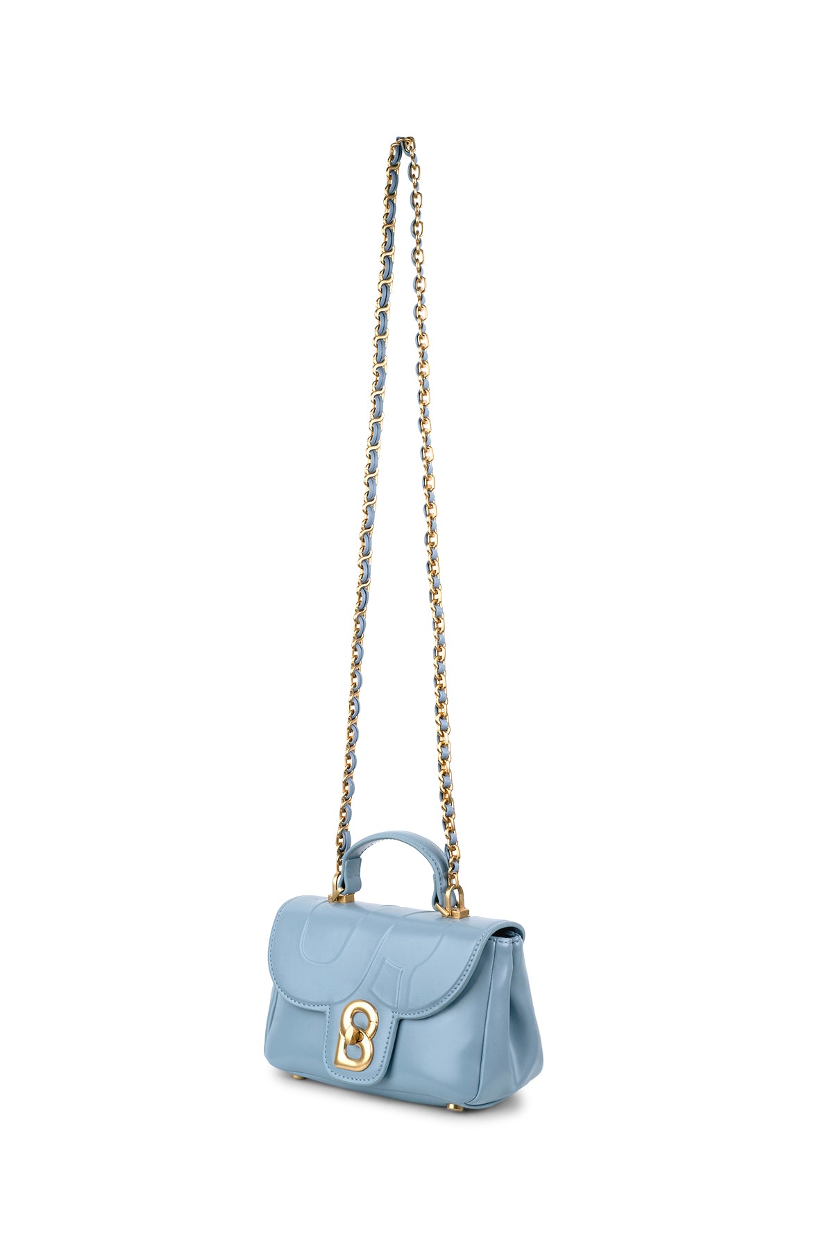 Alma Flap Bag Smooth Finish Medium - Dusty Blue – Buttonscarves Malaysia