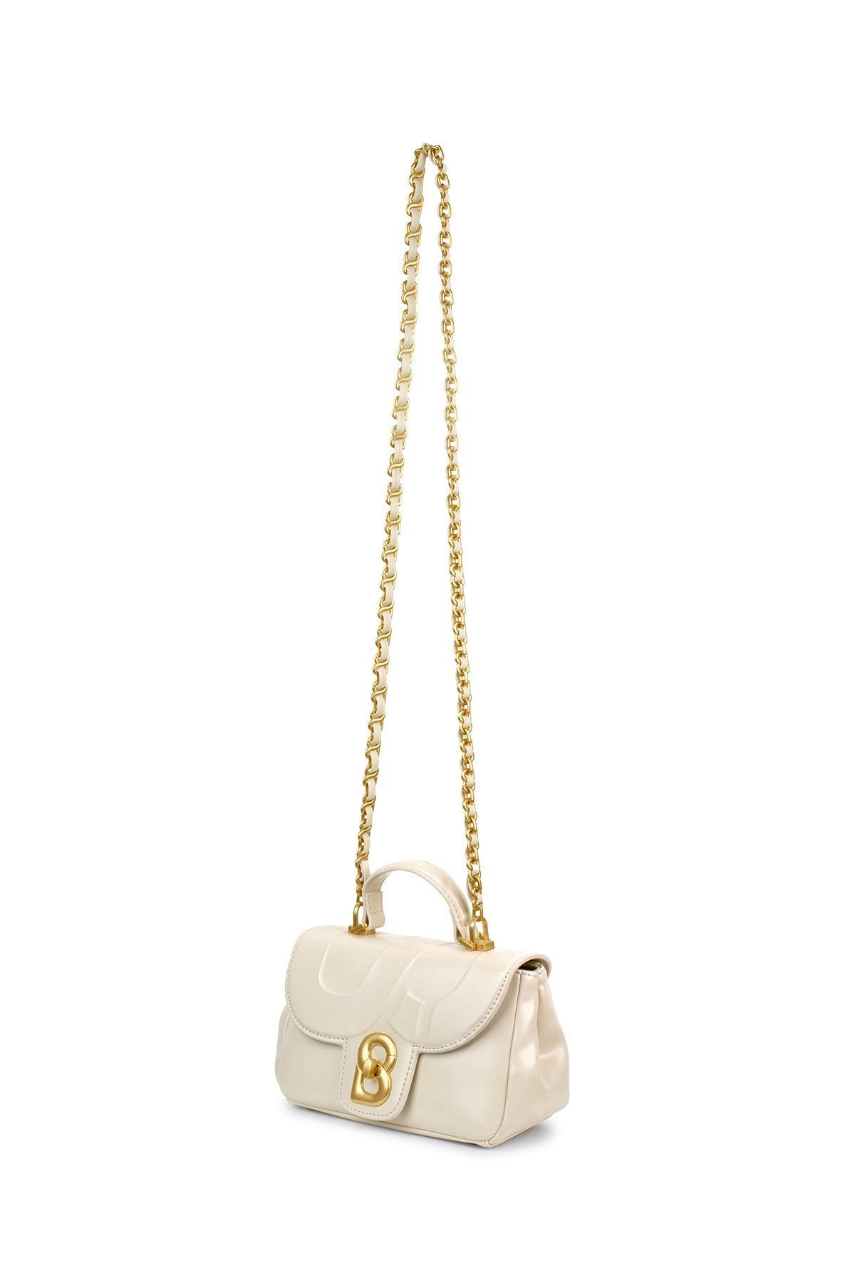 New. Alma Small Bag Ivory Smooth Finish Buttonscarves