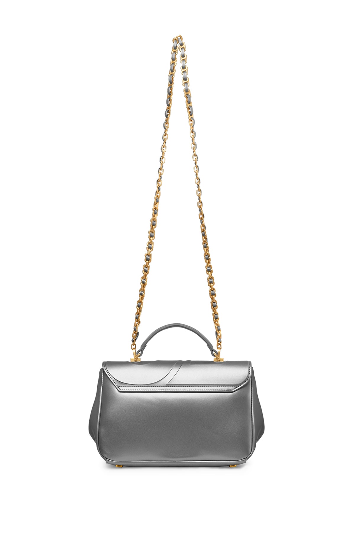 Alma Flap Bag Smooth Finish Medium - Dark Silver