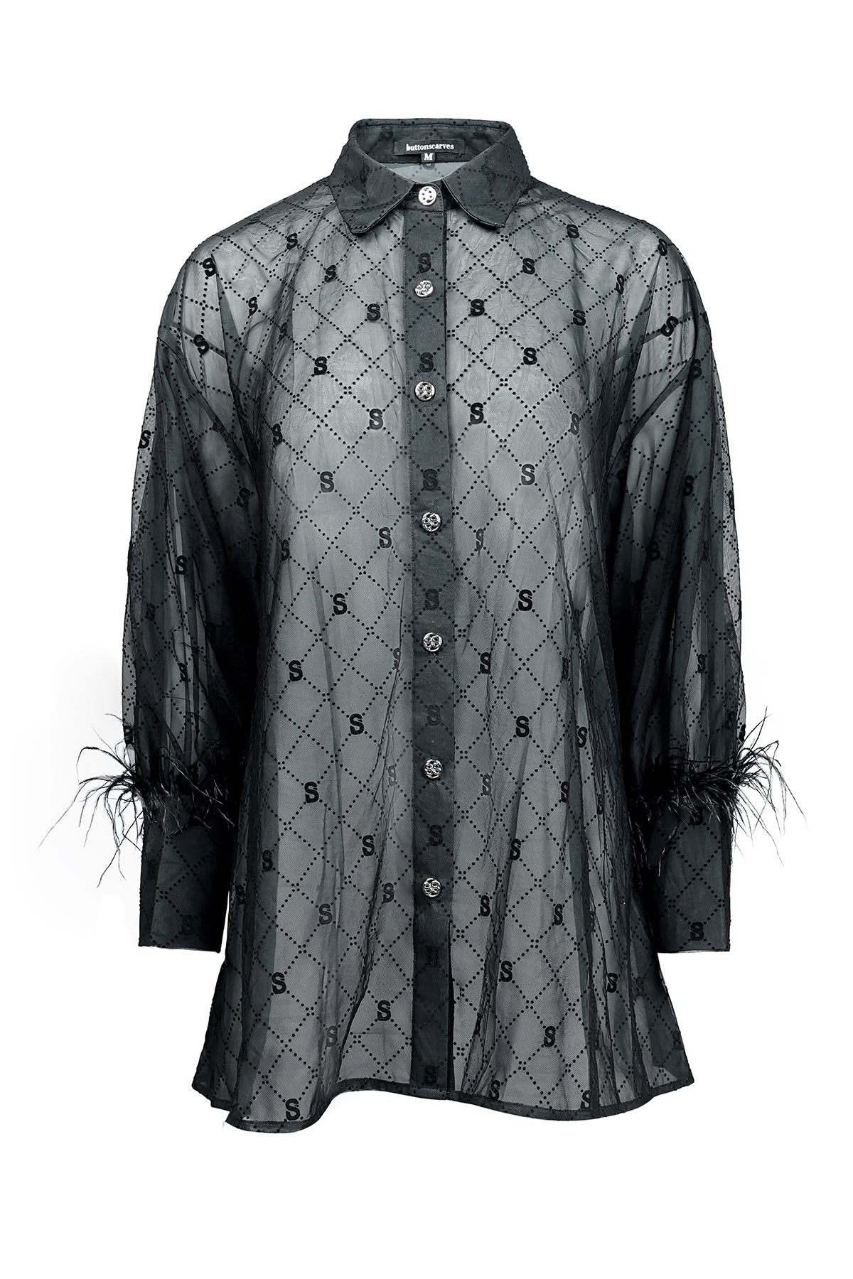 Monogram Mesh Shirt - Black