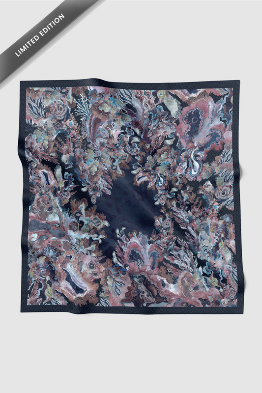 Dune Jacquard Voile Square - Bluvia