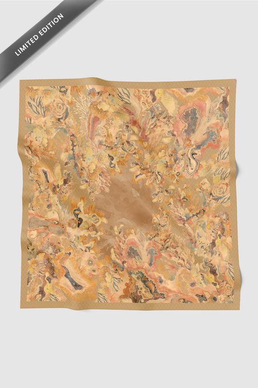 Dune Jacquard Voile Square - Burl