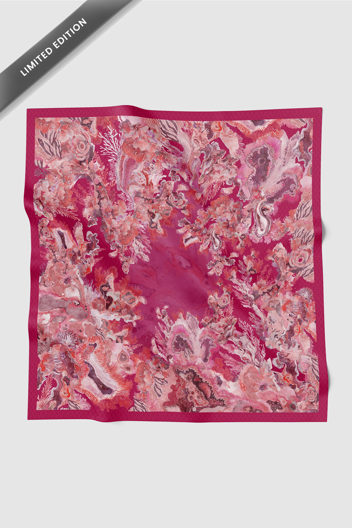 Dune Jacquard Voile Square - Fuchsine