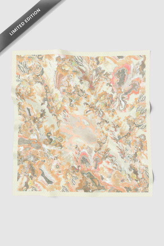 Dune Jacquard Voile Square - Ivory