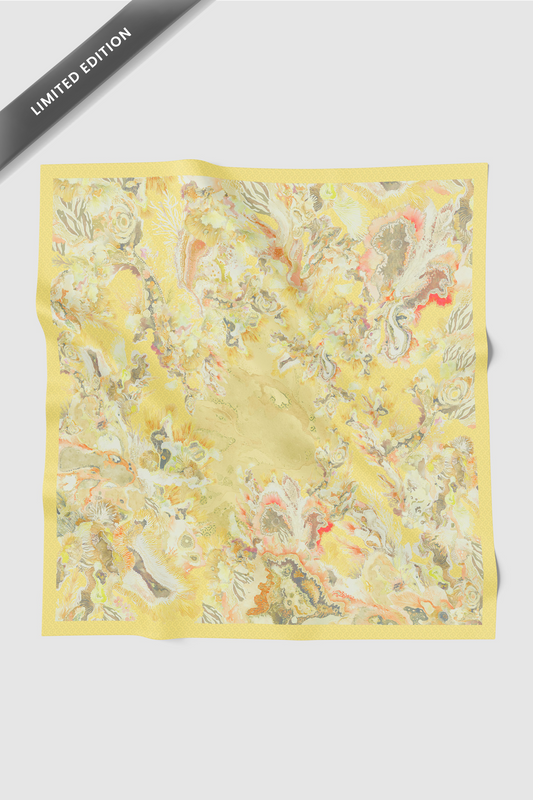 Dune Jacquard Voile Square - Sunny