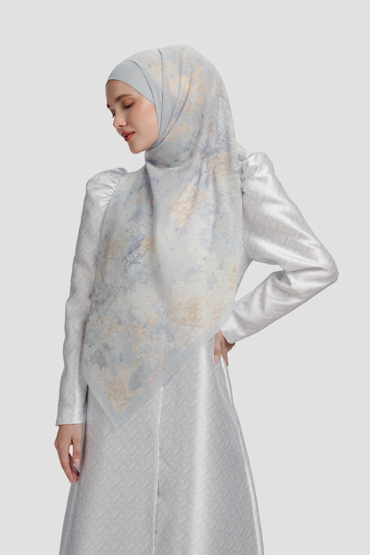 Istanbul Tie Back Shawl - Dove