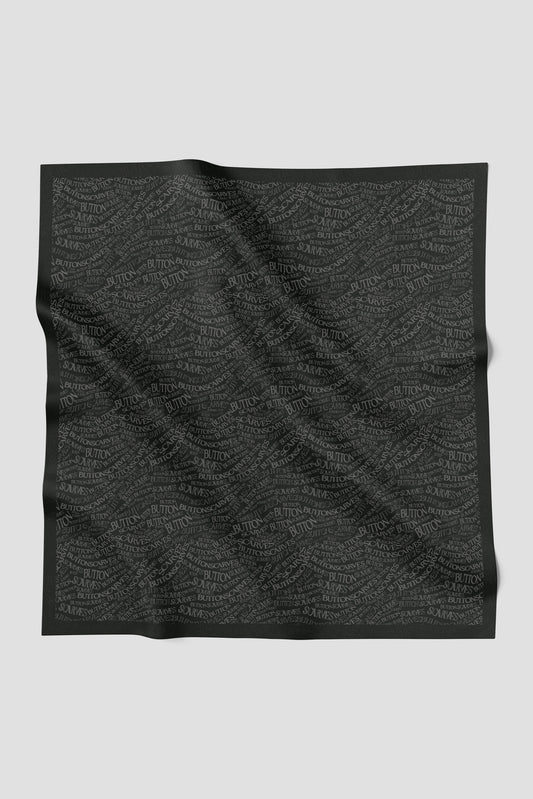 Waves Monogram Square - Caviar