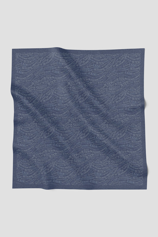 Waves Monogram Square - Dark Blue