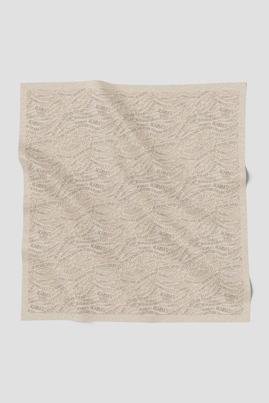 Waves Monogram Square - Sandshell