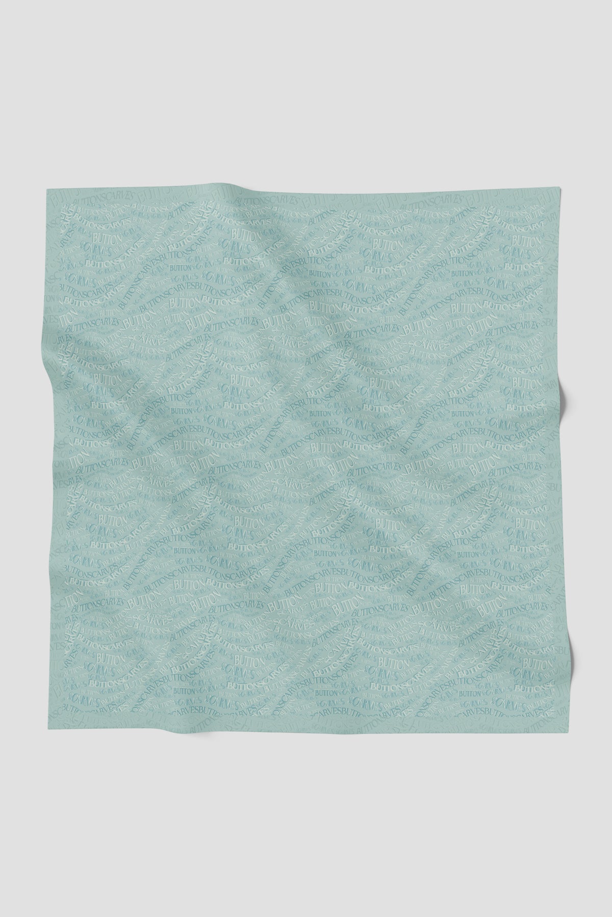 Waves Monogram Square - Turquoise