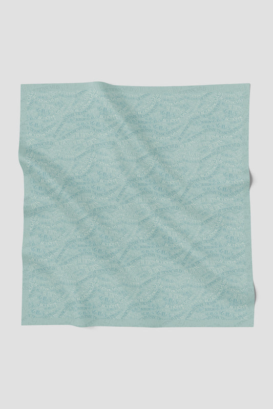 Waves Monogram Square - Turquoise