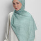 Waves Monogram Tie Back Shawl - Turquoise