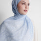 Waves Monogram Tie Back Shawl - Crystal Blue