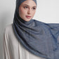 Waves Monogram Tie Back Shawl - Dark Blue
