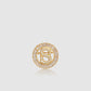 Petite Crystal Round Brooch - Gold