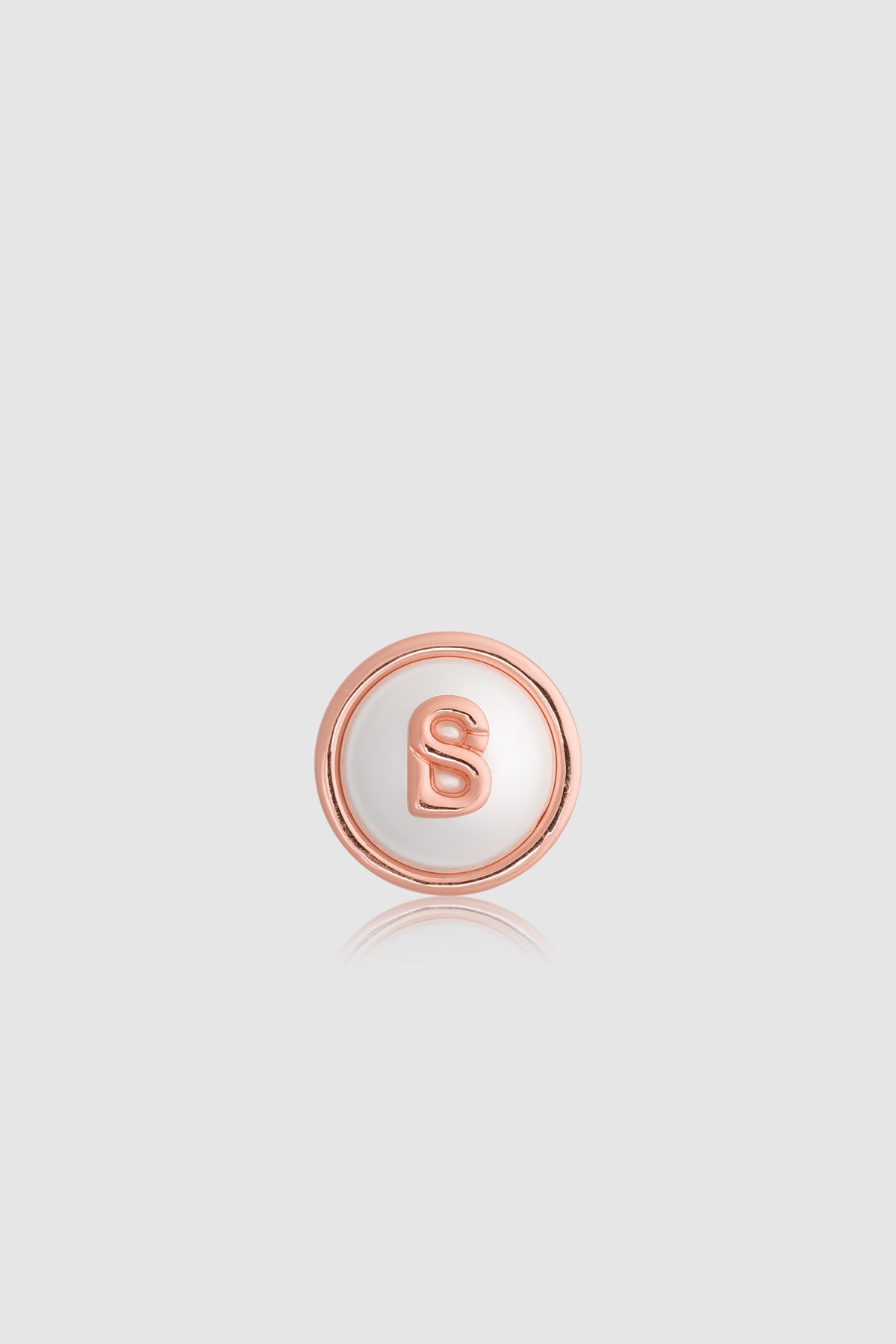Petite Round Pearl Brooch - Rose Gold
