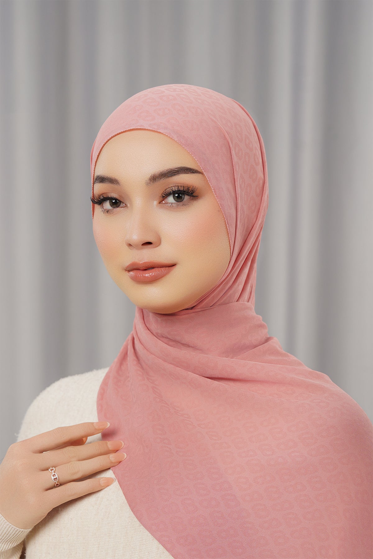 Georgette Tapis Shawl - Ash Rose