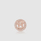 Petite Crystal Round Brooch - Rose Gold