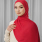 Tapis Satin Jacquard Shawl - Scarlet