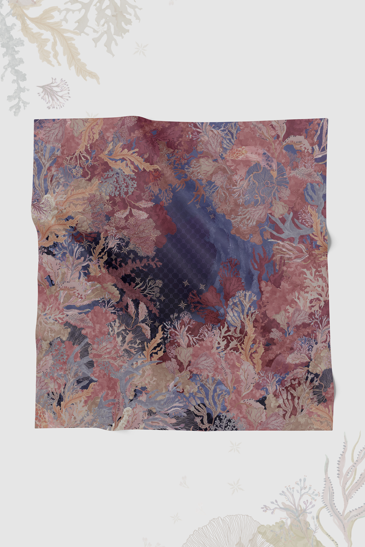 Under The Sea Voile Square - Deep Sea
