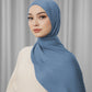 Tapis Satin Jacquard Shawl - Denim