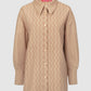 Leena Monogram Pocket Shirt - Mocha