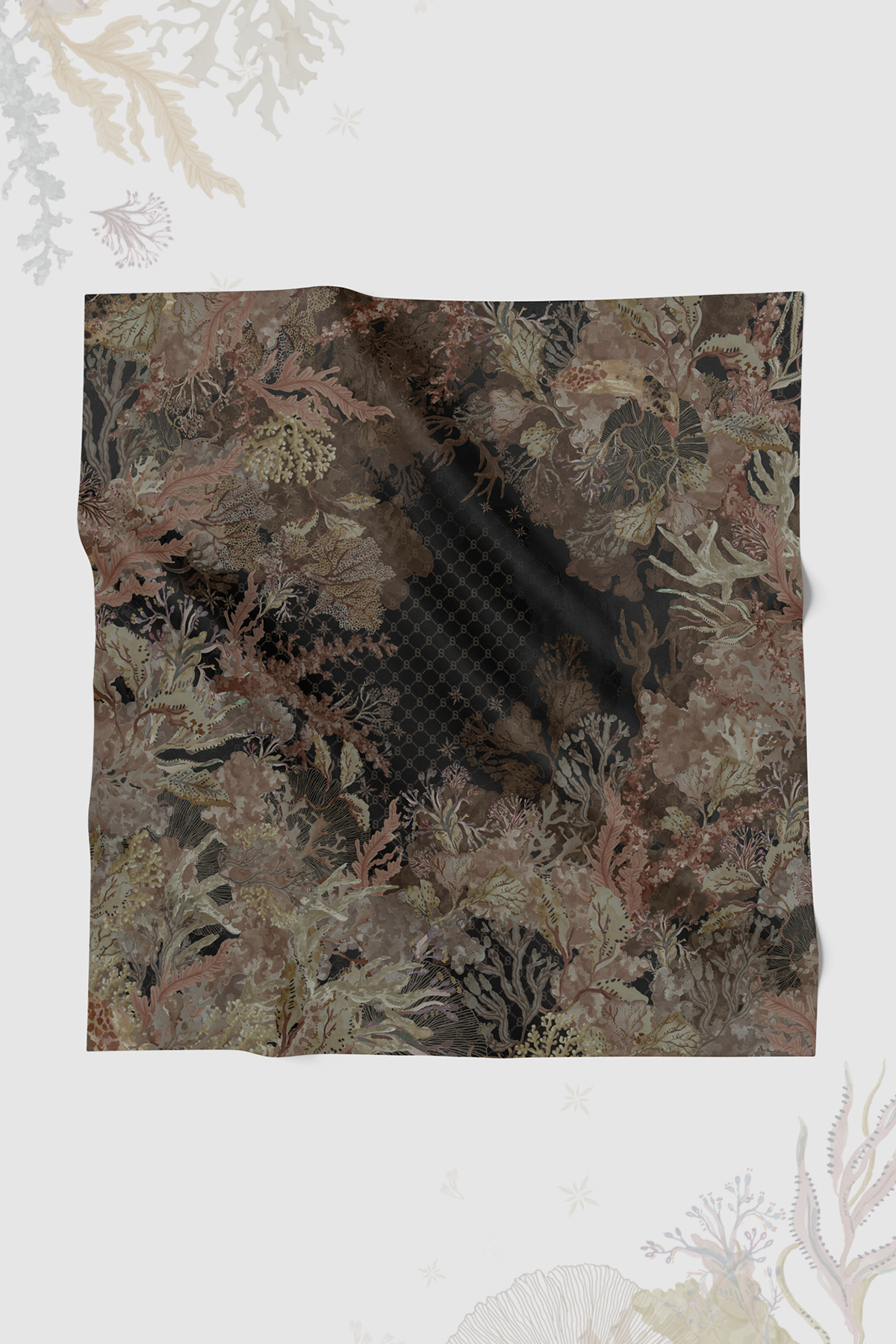 Under The Sea Satin Square - Orca