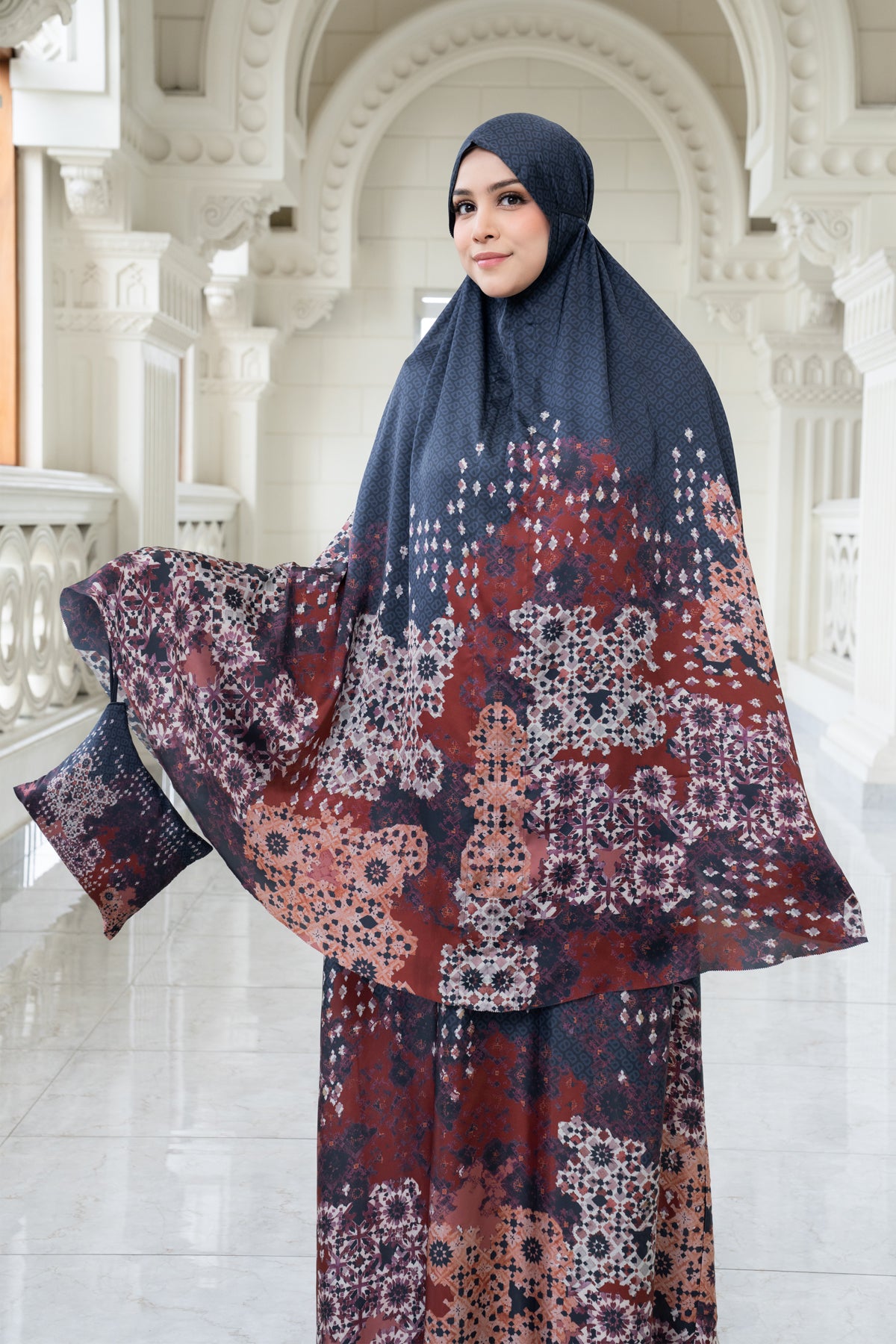 10360047010104-Moroccan Prayer Robe - Dusk