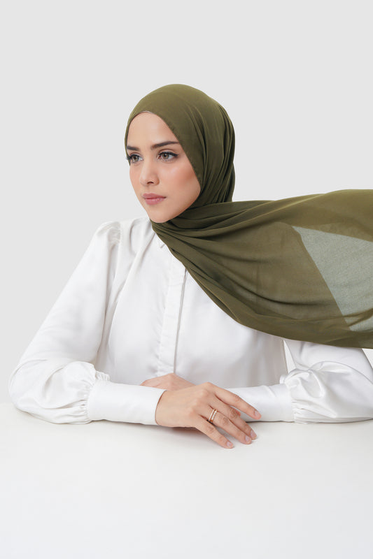Everyday Twill Shawl - Dark Olive