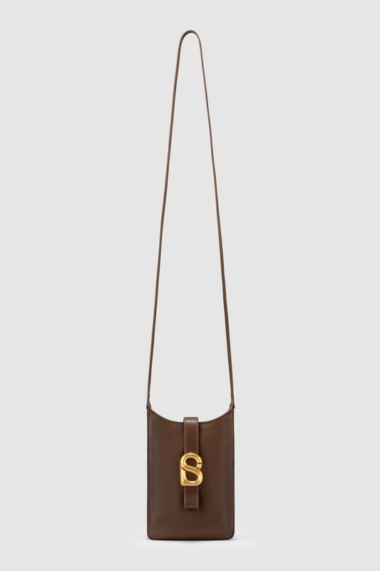 Lola Phone Bag - Dark Brown