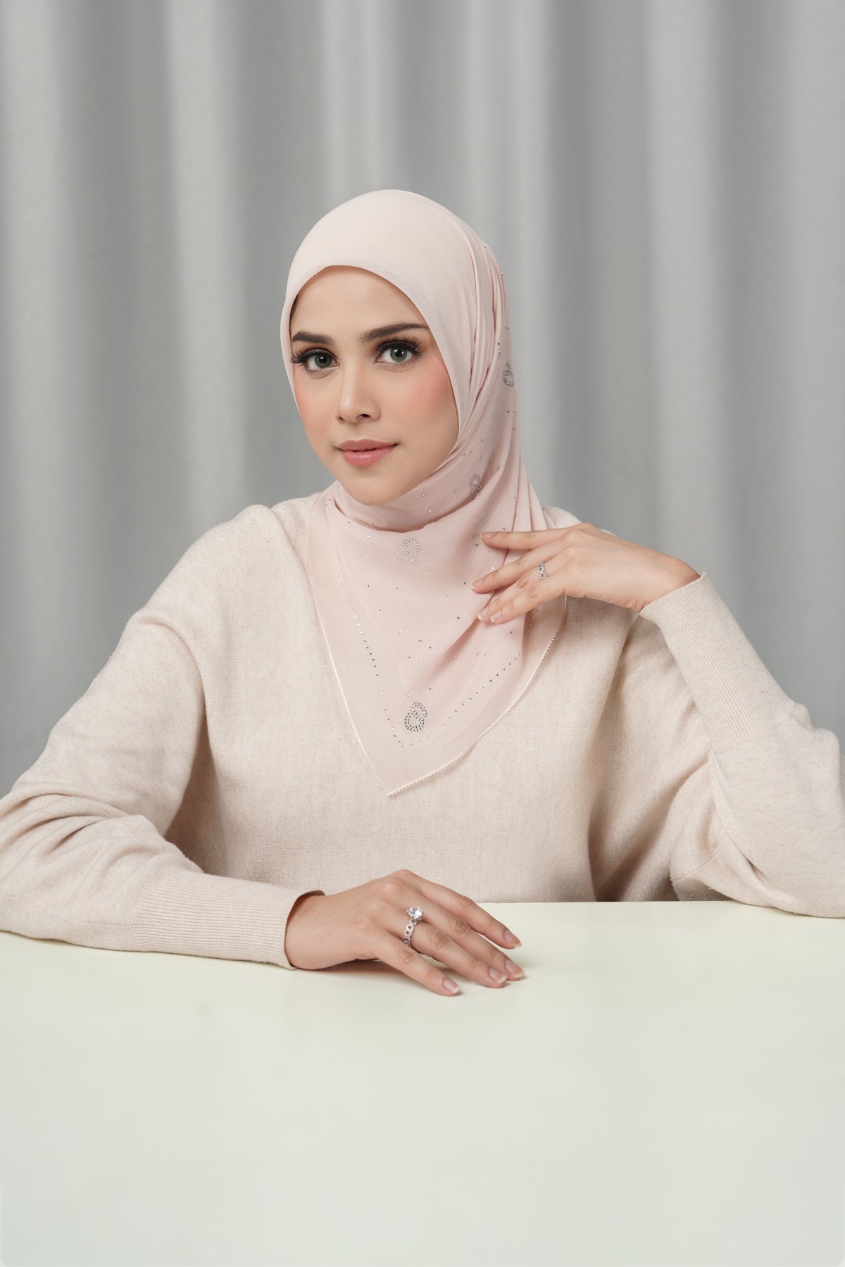 10866358157624-Everyday Glam Scarf - Crystal Pink