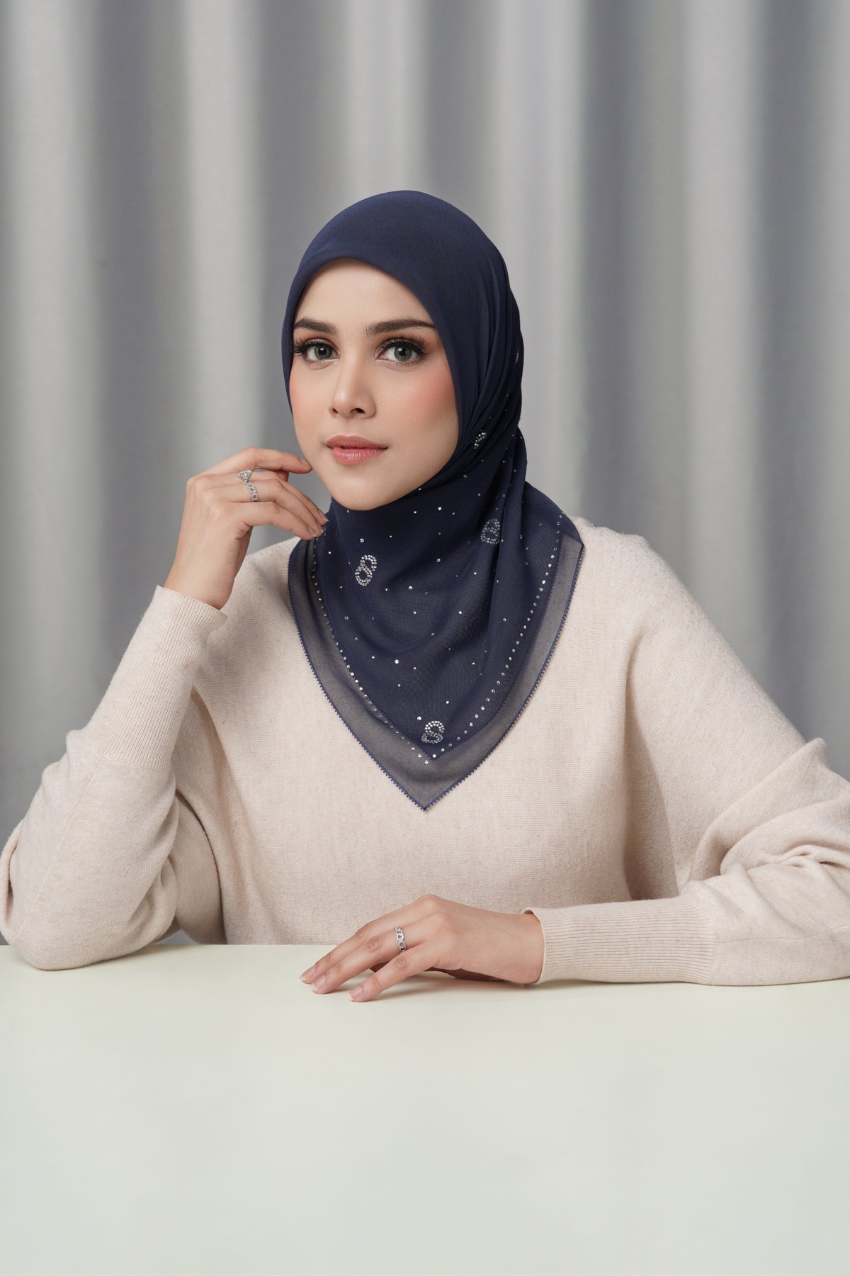 Everyday Glam Scarf - Navy