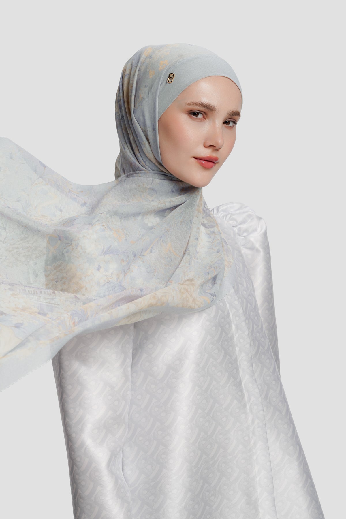 Istanbul Tie Back Shawl - Dove