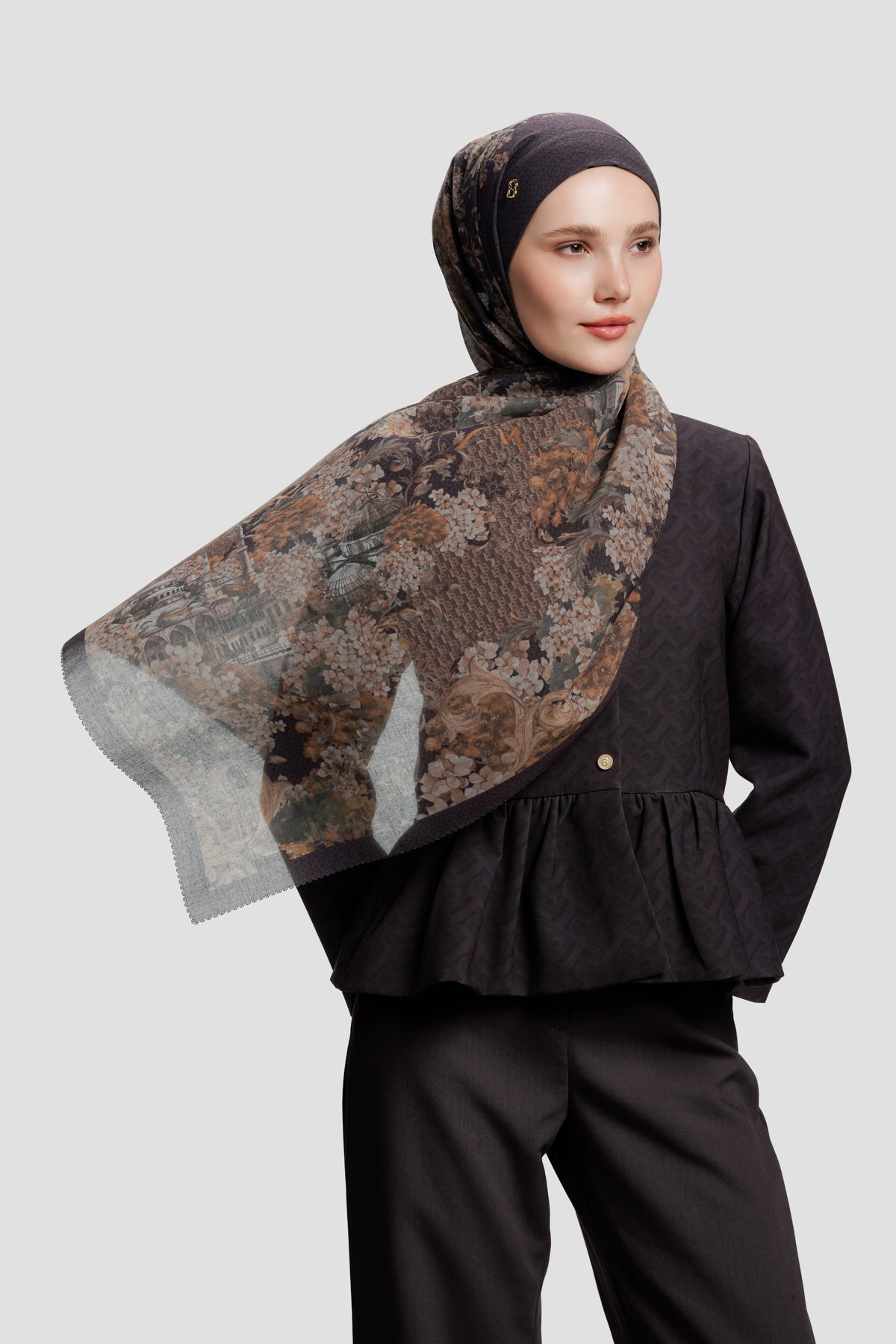 Istanbul Tie Back Shawl - Kahve