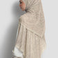 Waves Monogram Tie Back Shawl - Sandshell