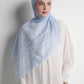 Waves Monogram Tie Back Shawl - Crystal Blue