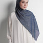 Waves Monogram Tie Back Shawl - Dark Blue