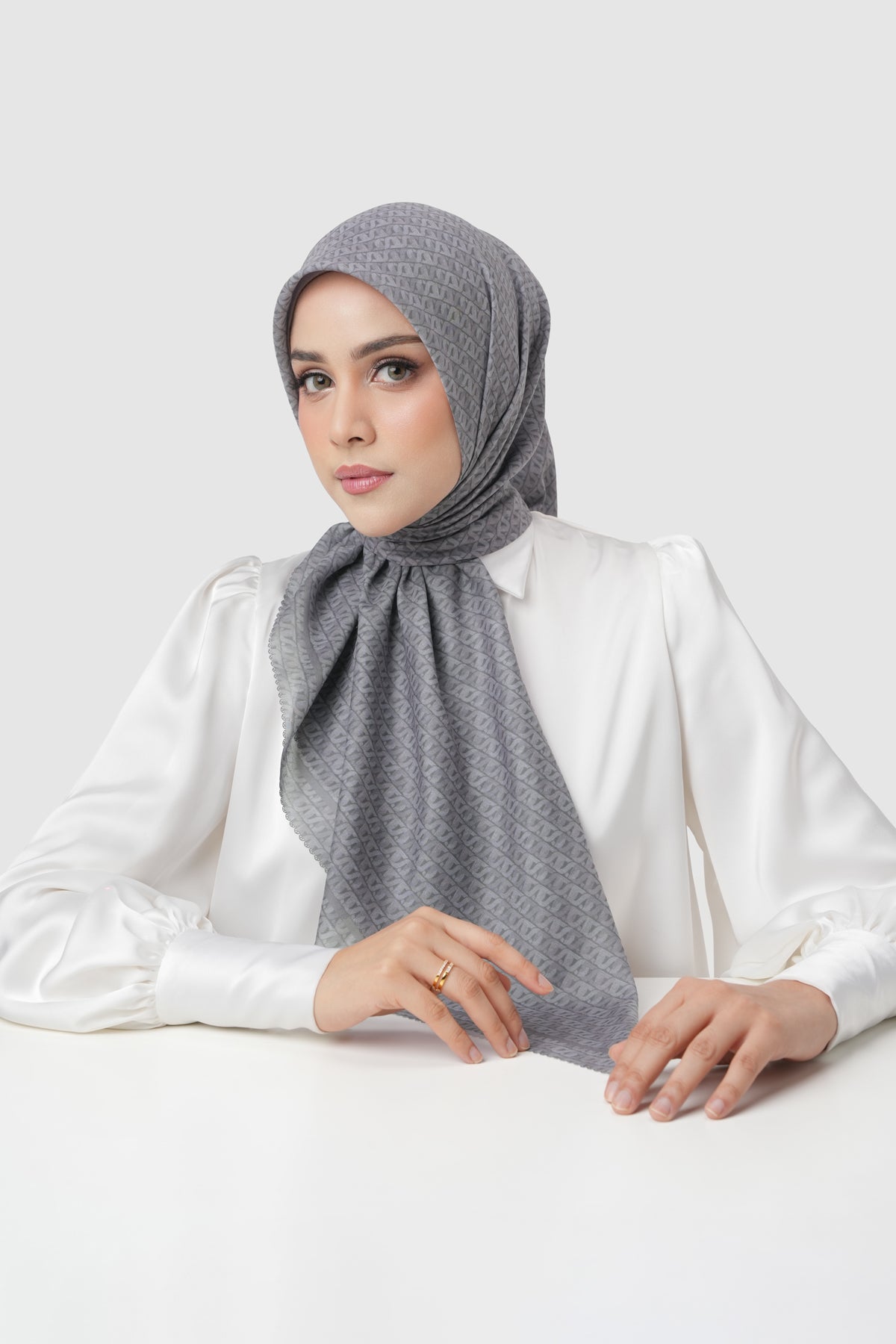 Interlock Voile Square - Flagstone