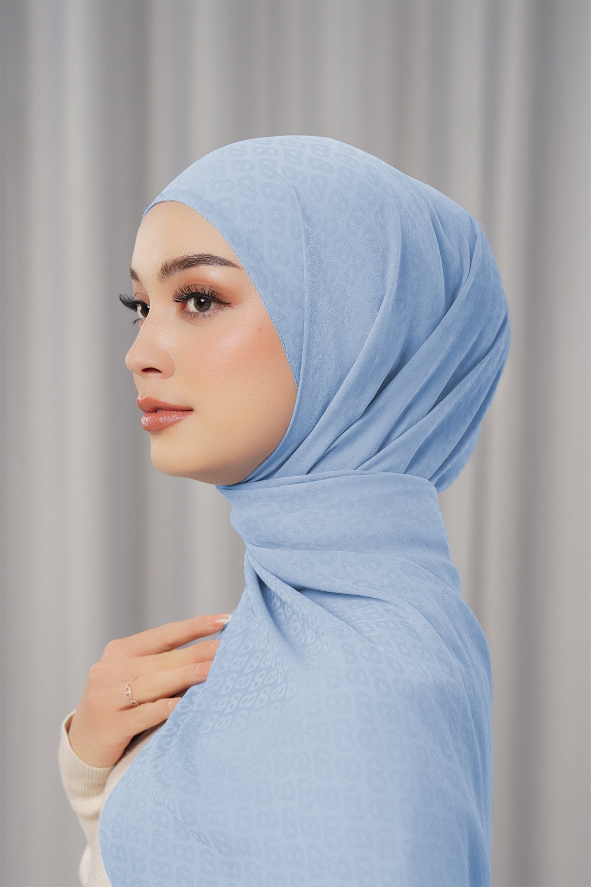 Georgette Tapis Shawl - Forever Blue