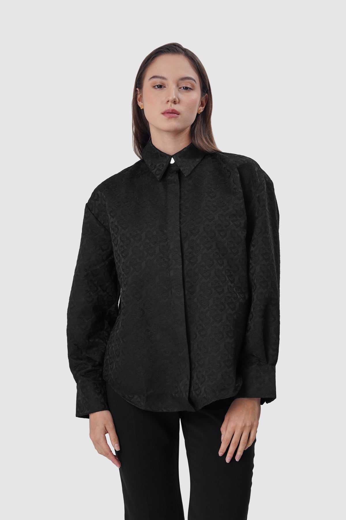 Monogram Wicker Shirt - Black