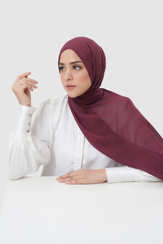 Everyday Twill Shawl - Maroon